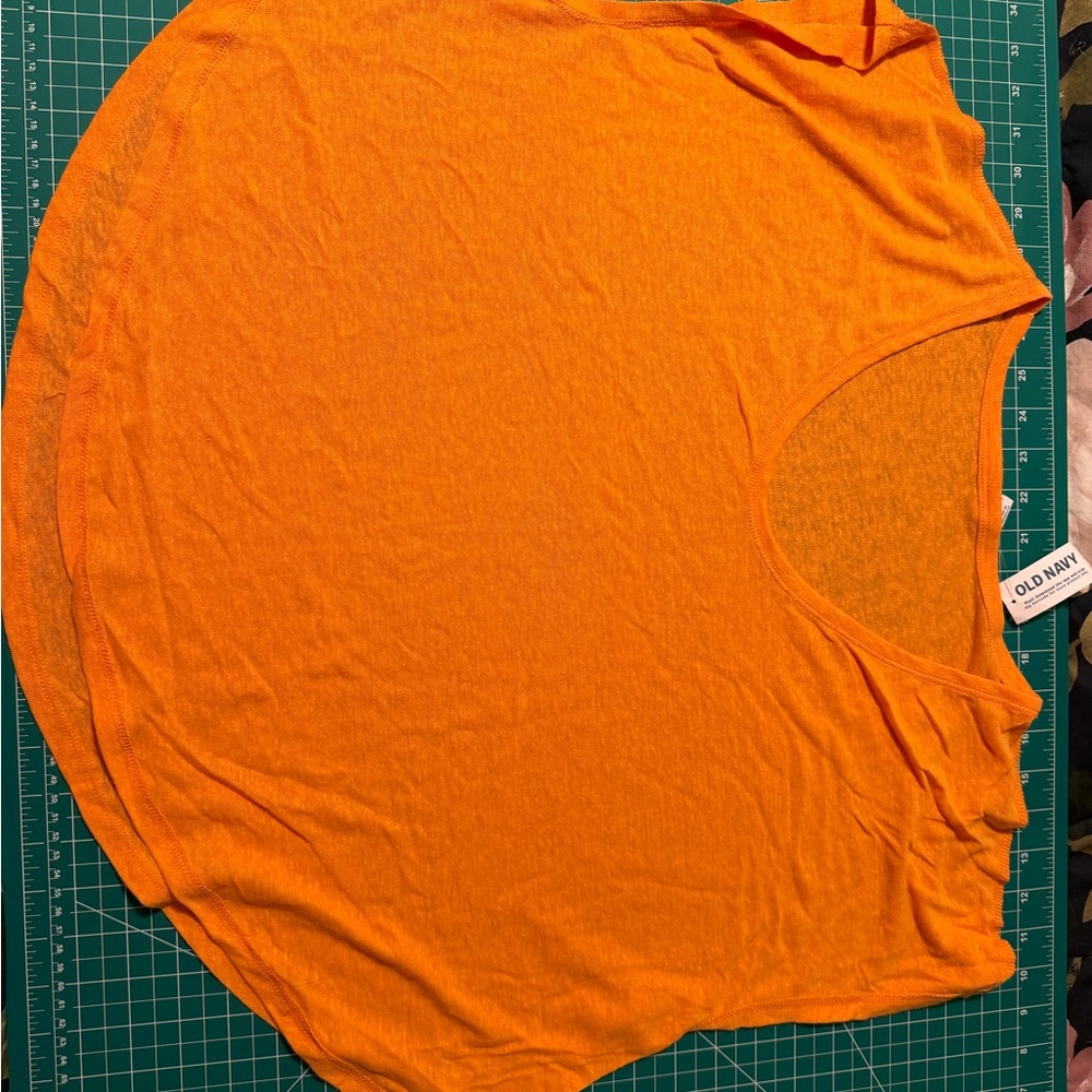 Old Navy Vibrant Orange Sleeveless Crop Top